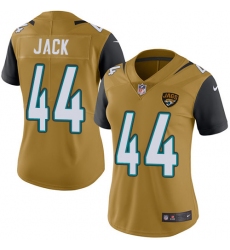 Women's Nike Jacksonville Jaguars #44 Myles Jack Limited Gold Rush Vapor Untouchable NFL Jersey