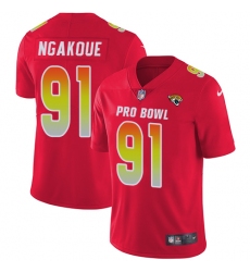 Men's Nike Jacksonville Jaguars #91 Yannick Ngakoue Limited Red 2018 Pro Bowl NFL Jersey