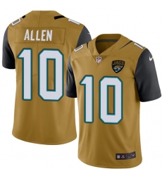 Men's Nike Jacksonville Jaguars #10 Brandon Allen Limited Gold Rush Vapor Untouchable NFL Jersey