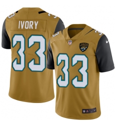 Men's Nike Jacksonville Jaguars #33 Chris Ivory Limited Gold Rush Vapor Untouchable NFL Jersey