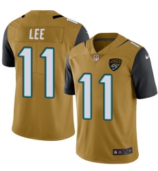 Men's Nike Jacksonville Jaguars #11 Marqise Lee Limited Gold Rush Vapor Untouchable NFL Jersey