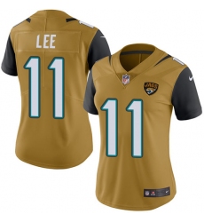 Women's Nike Jacksonville Jaguars #11 Marqise Lee Limited Gold Rush Vapor Untouchable NFL Jersey