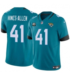 Men's Jacksonville Jaguars #41 Josh Hines-Allen Teal With 4-Star C Vapor Untouchable Limited Stitched Jersey