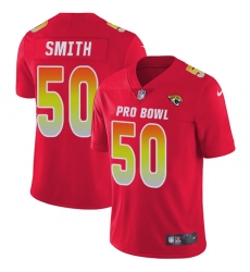 Men's Nike Jacksonville Jaguars #50 Telvin Smith Limited Red 2018 Pro Bowl NFL Jersey