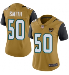 Women's Nike Jacksonville Jaguars #50 Telvin Smith Limited Gold Rush Vapor Untouchable NFL Jersey