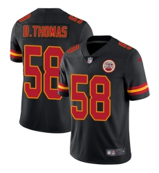 Men's Nike Kansas City Chiefs #58 Derrick Thomas Limited Black Rush Vapor Untouchable NFL Jersey