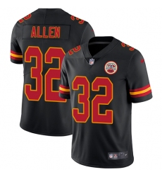 Men's Nike Kansas City Chiefs #32 Marcus Allen Limited Black Rush Vapor Untouchable NFL Jersey