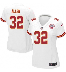 Women's Nike Kansas City Chiefs #32 Marcus Allen Game White NFL Jersey