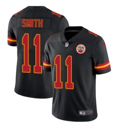 Men's Nike Kansas City Chiefs #11 Alex Smith Limited Black Rush Vapor Untouchable NFL Jersey