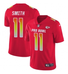 Men's Nike Kansas City Chiefs #11 Alex Smith Limited Red 2018 Pro Bowl NFL Jersey