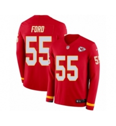 Men's Nike Kansas City Chiefs #55 Dee Ford Limited Red Therma Long Sleeve NFL Jersey