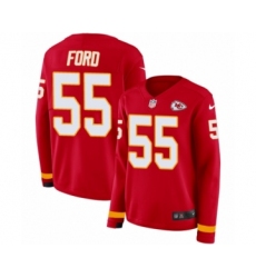 Women's Nike Kansas City Chiefs #55 Dee Ford Limited Red Therma Long Sleeve NFL Jersey
