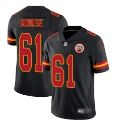 Men's Nike Kansas City Chiefs #61 Mitch Morse Limited Black Rush Vapor Untouchable NFL Jersey