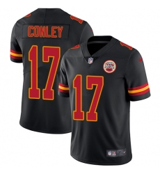 Men's Nike Kansas City Chiefs #17 Chris Conley Limited Black Rush Vapor Untouchable NFL Jersey