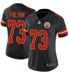 Women's Nike Kansas City Chiefs #73 Zach Fulton Limited Black Rush Vapor Untouchable NFL Jersey