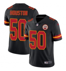 Men's Nike Kansas City Chiefs #50 Justin Houston Limited Black Rush Vapor Untouchable NFL Jersey