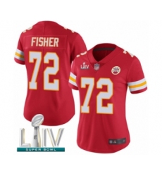 Women's Kansas City Chiefs #72 Eric Fisher Red Team Color Vapor Untouchable Limited Player Super Bowl LIV Bound Football Jersey