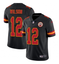 Men's Nike Kansas City Chiefs #12 Albert Wilson Limited Black Rush Vapor Untouchable NFL Jersey