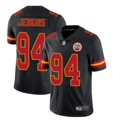 Men's Nike Kansas City Chiefs #94 Jarvis Jenkins Limited Black Rush Vapor Untouchable NFL Jersey