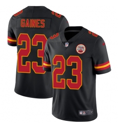 Men's Nike Kansas City Chiefs #23 Phillip Gaines Limited Black Rush Vapor Untouchable NFL Jersey