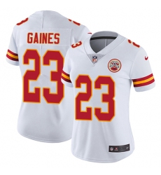Women's Nike Kansas City Chiefs #23 Phillip Gaines Elite White NFL Jersey