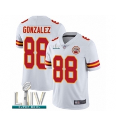 Youth Kansas City Chiefs #88 Tony Gonzalez White Vapor Untouchable Limited Player Super Bowl LIV Bound Football Jersey
