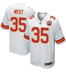 Men's Nike Kansas City Chiefs #35 Charcandrick West Game White NFL Jersey