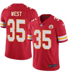 Youth Nike Kansas City Chiefs #35 Charcandrick West Red Team Color Vapor Untouchable Limited Player NFL Jersey
