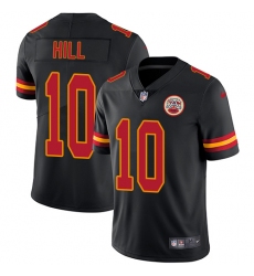 Men's Nike Kansas City Chiefs #10 Tyreek Hill Limited Black Rush Vapor Untouchable NFL Jersey